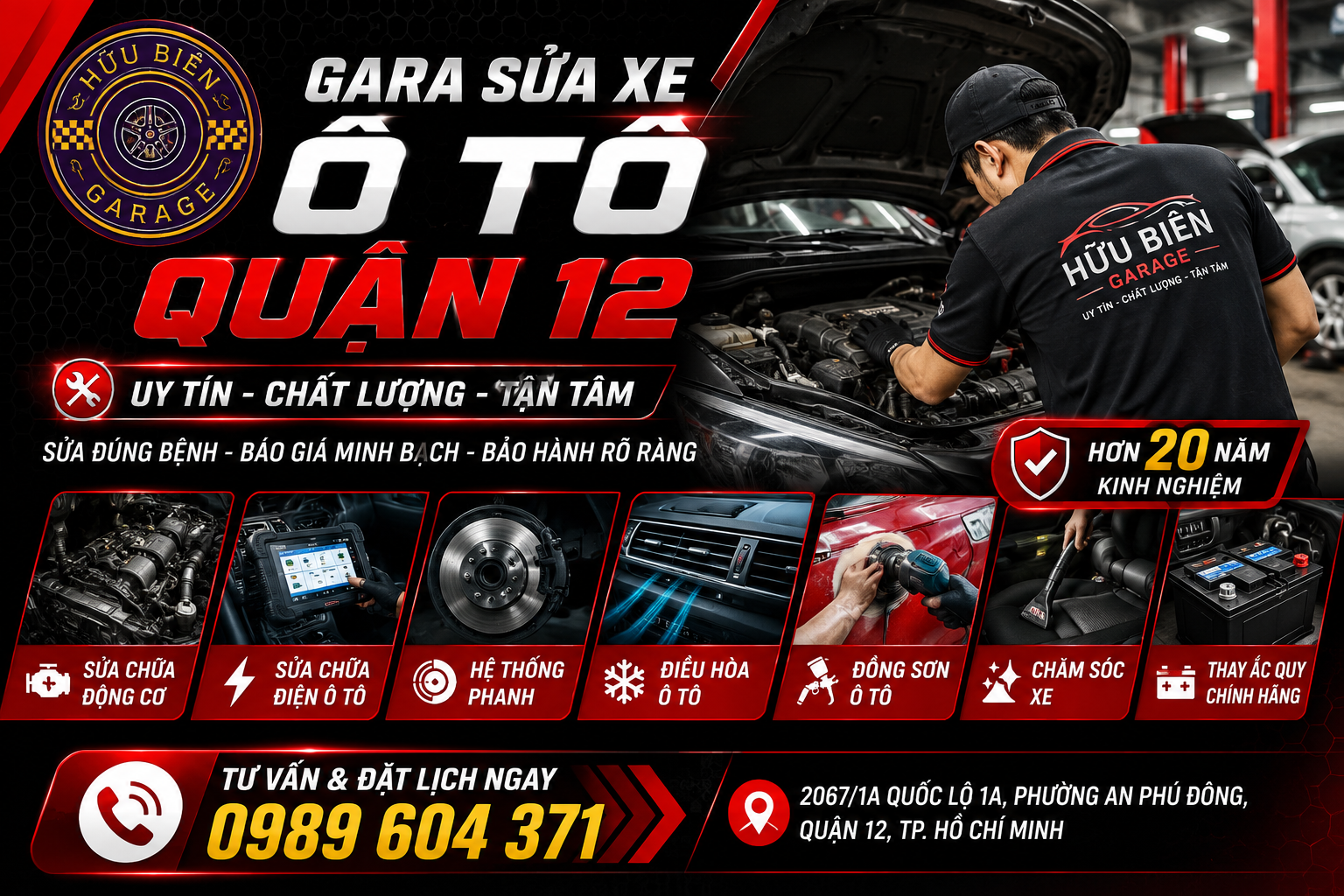 gara sửa xe ô tô Quận 12 